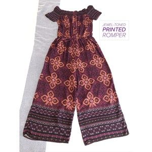 Boho Jewel-toned Jumpsuit/Romper